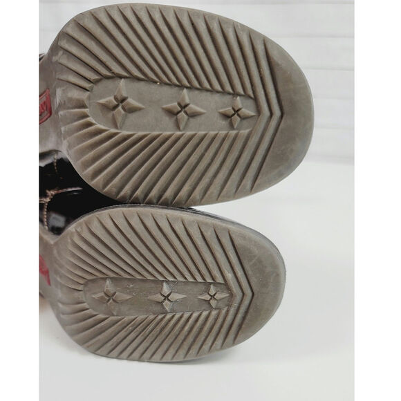 SPORTO CANDICE SHERPA LINED HEELED FAUX LEATHER BROWN BOOTS, SZ 7 - Picture 11 of 16